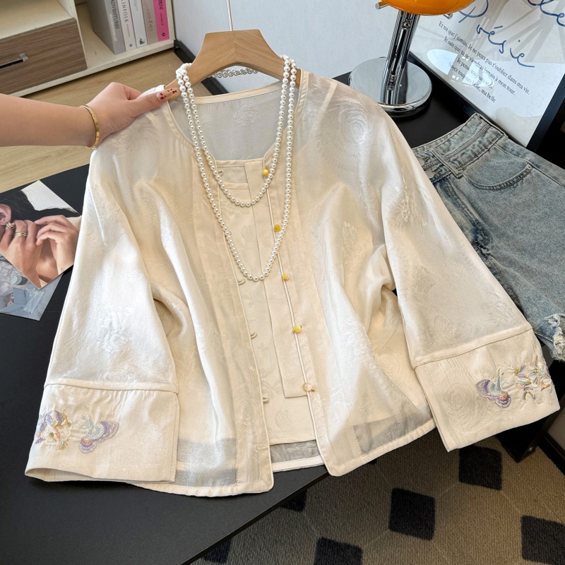Vintage Fashion Wear - New Chinese Style Long Sleeve Embroidered
