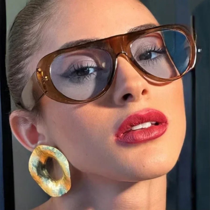 Vintage Fashion Brands - New Vintage Oversized Oval Sunglasses Women