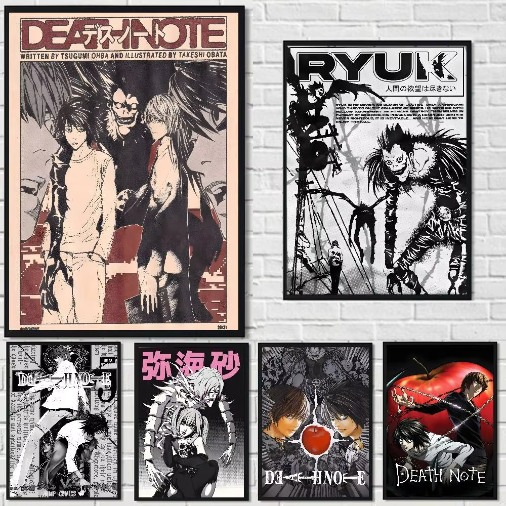 Vintage Fashion Prints For Wall - Anime Classic Vintage Death Note DN