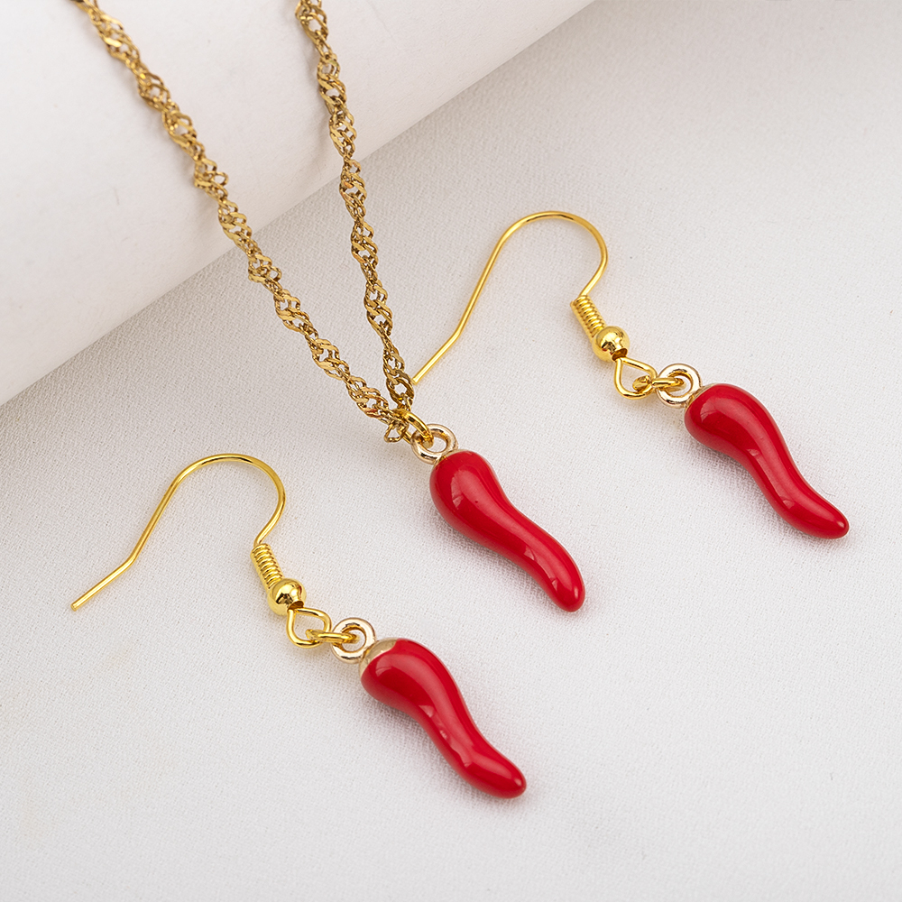 Vintage Fashion Earrings - 10pcs 5pcs 20pcs Red Hot Chili