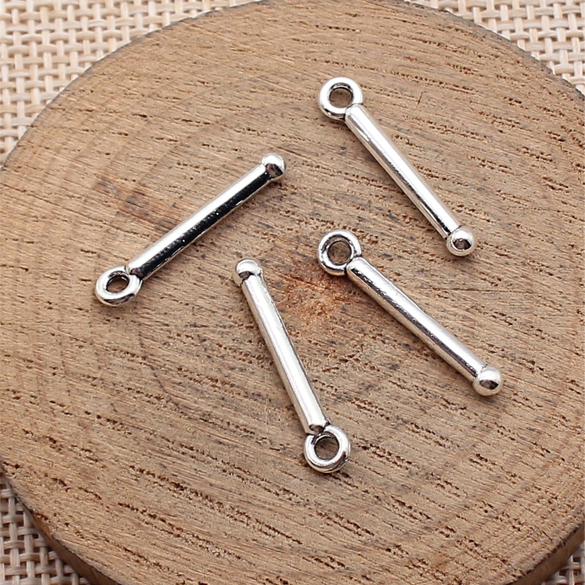 Vintage Fashion Stores - 80pcs 22x4.3mm(0.87x0.17inch) Antique Silver Color Drumstick