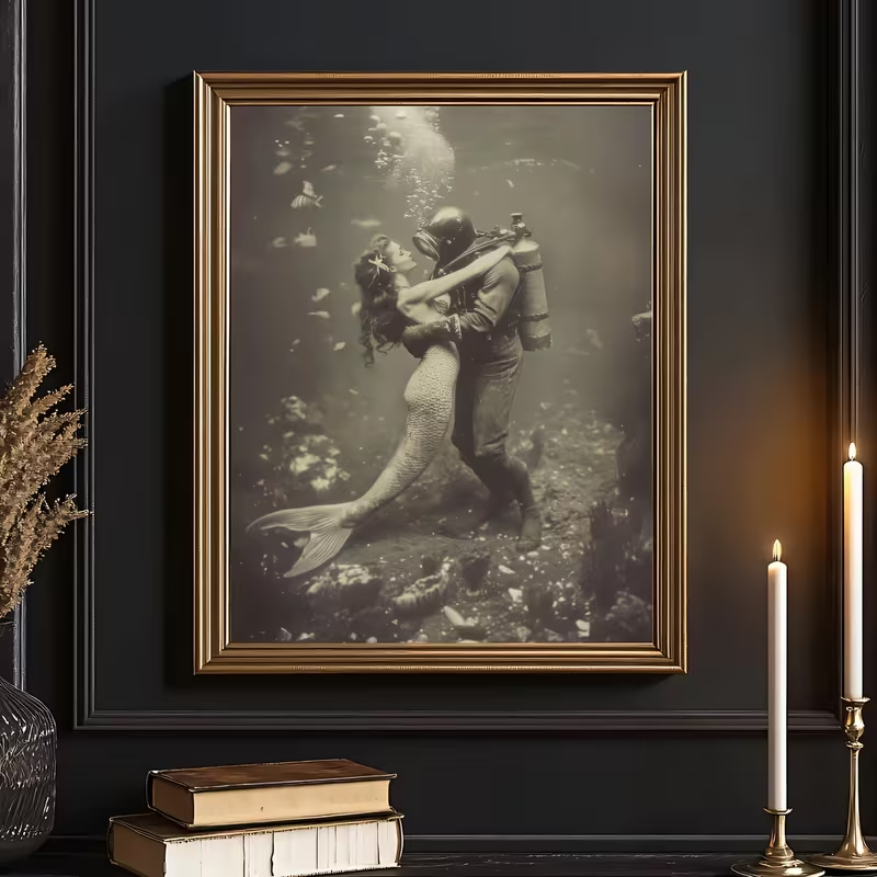 2D Flat, 2D Flat, Frameless Vi - Vintage Fashion Prints For Wall 리뷰 및 가격