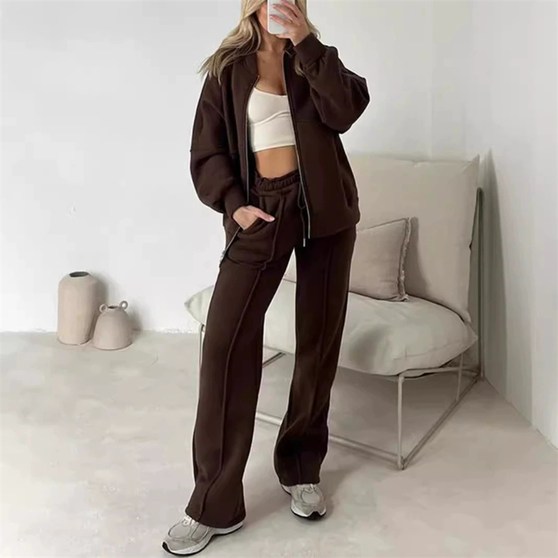 2025 Sweatshirt Two-piece Suit - Wide Leg Trouser 70S 리뷰 및 가격