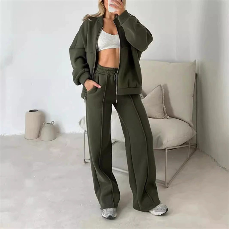 2025 Sweatshirt Two-piece Suit - Wide Leg Trouser 70S 리뷰 및 가격