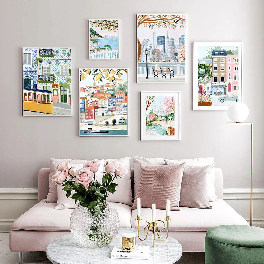 Minimalist Canvas Nordic Poste - Vintage Fashion Prints For Wall 리뷰 및 가격