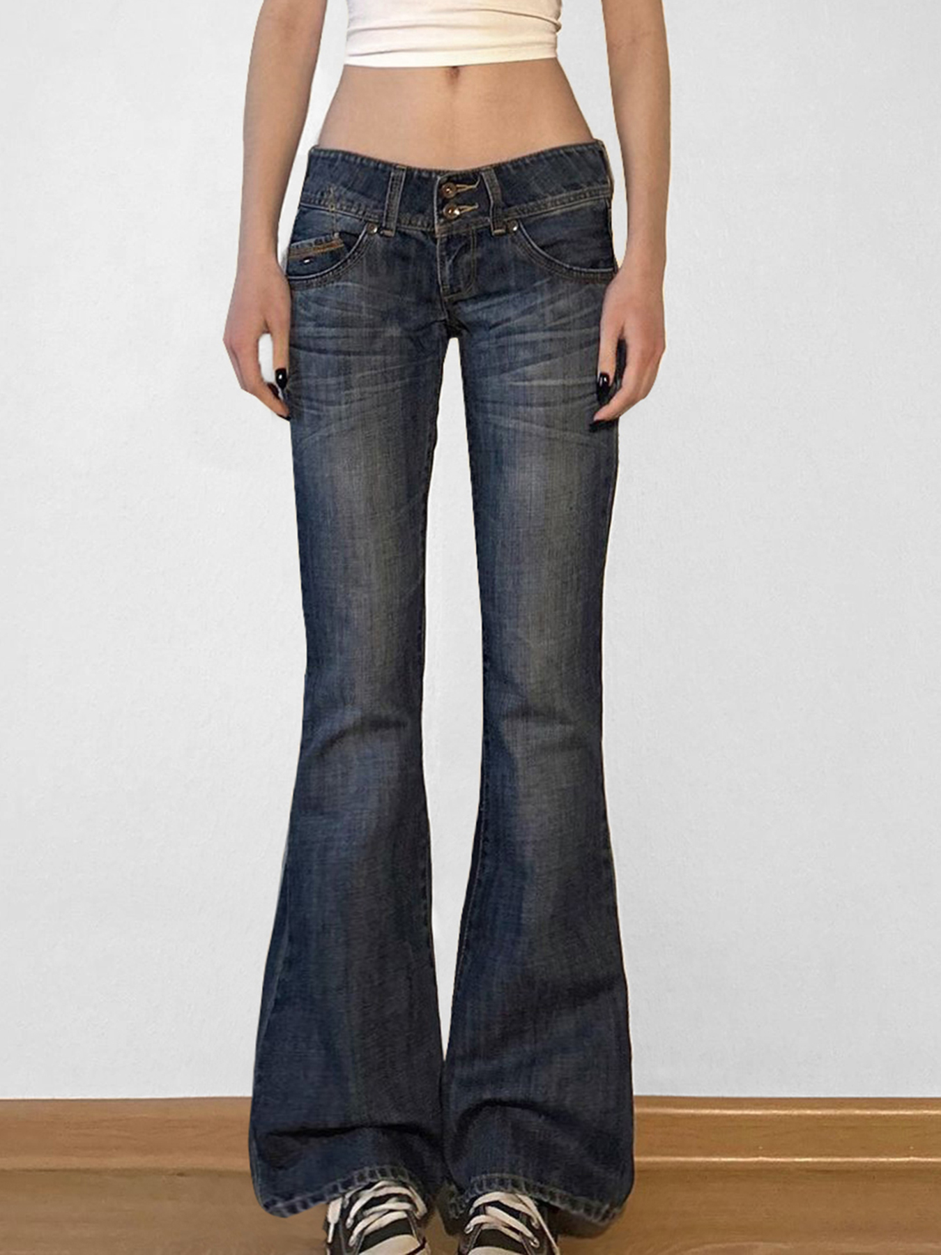 Vintage y2k Flared Jeans Retro - Mom Jean High Rise 리뷰 및 가격