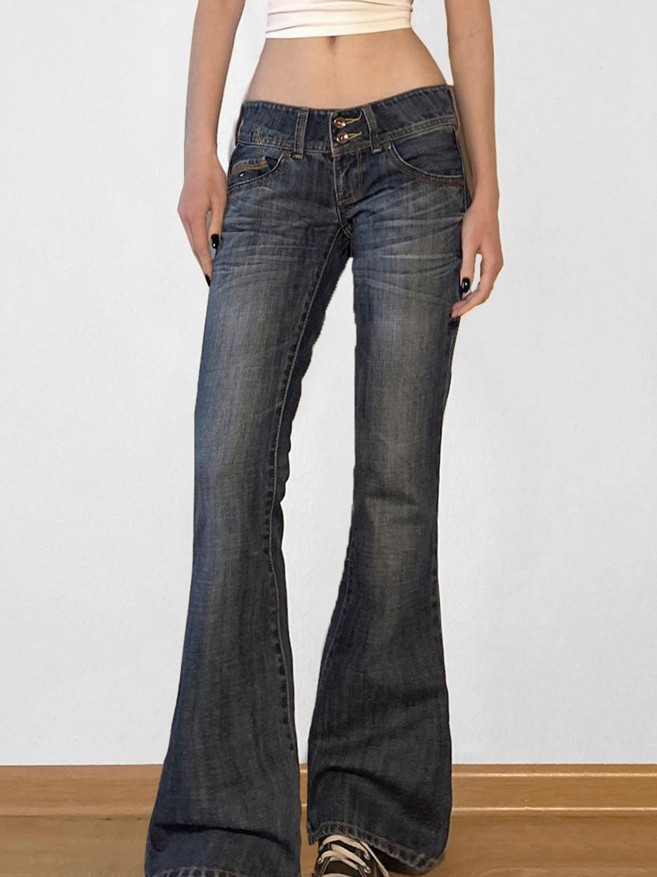 Vintage y2k Flared Jeans Retro - Mom Jean High Rise 리뷰 및 가격