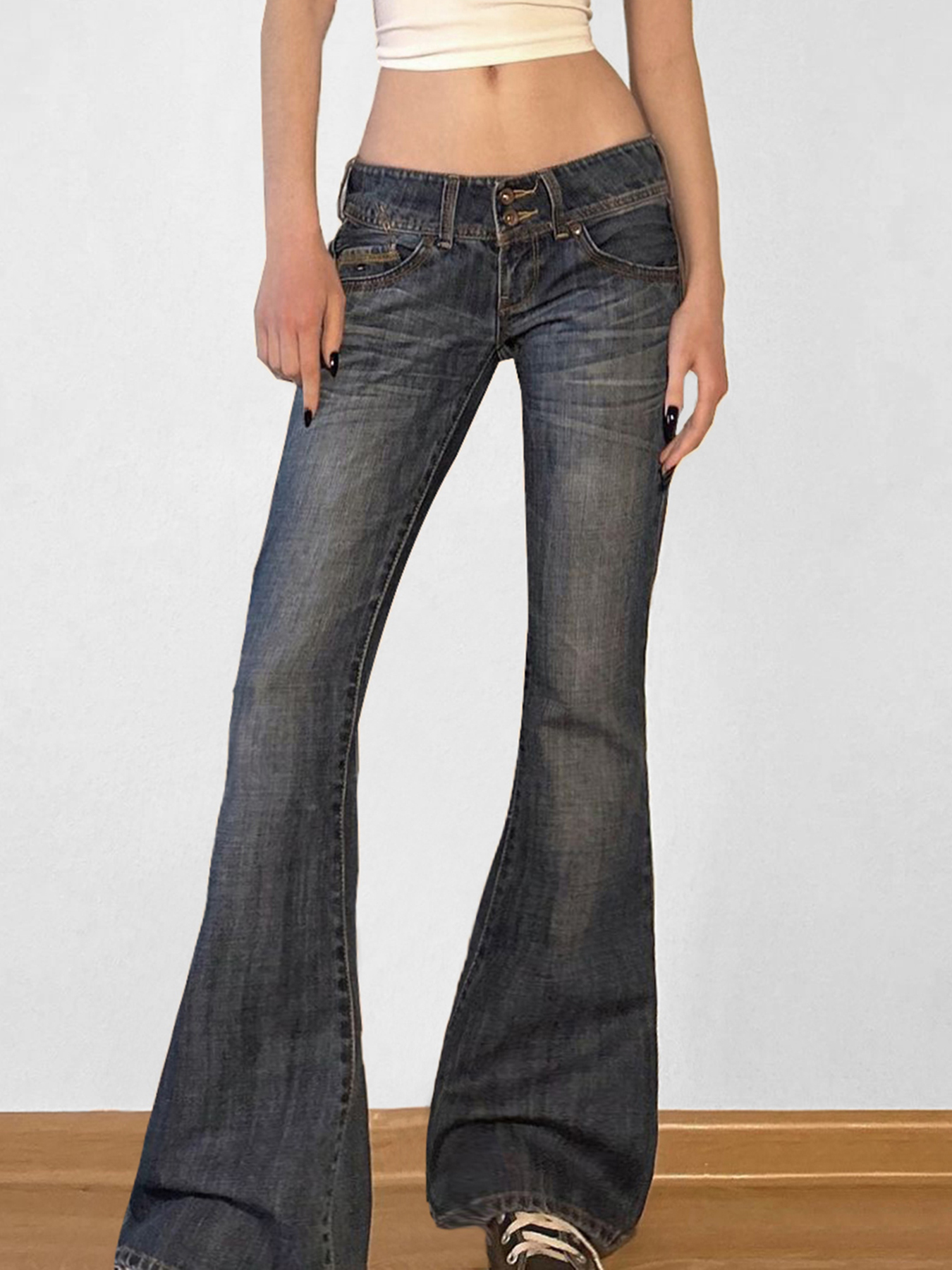 Vintage y2k Flared Jeans Retro - Mom Jean High Rise 리뷰 및 가격