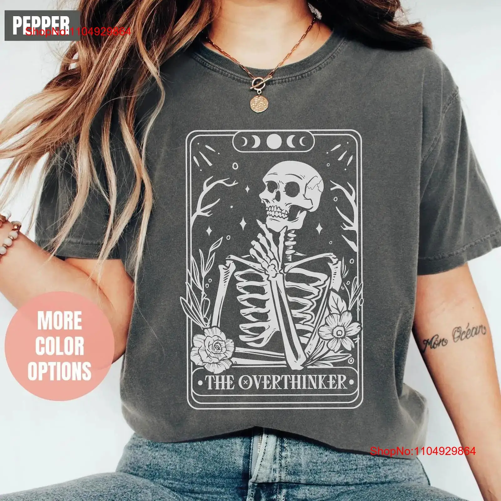 Overthinker Tarot Card T Shirt - Vintage Fashion Quotes 리뷰 및 가격