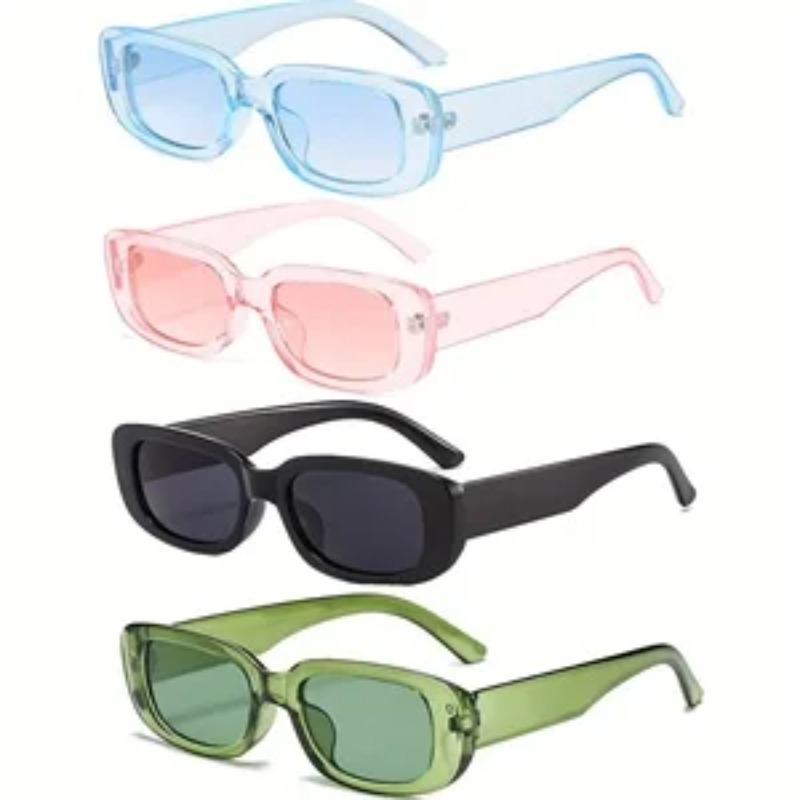 1/4pcs New Small Square Sungla - Vintage Fashion Brands 리뷰 및 가격