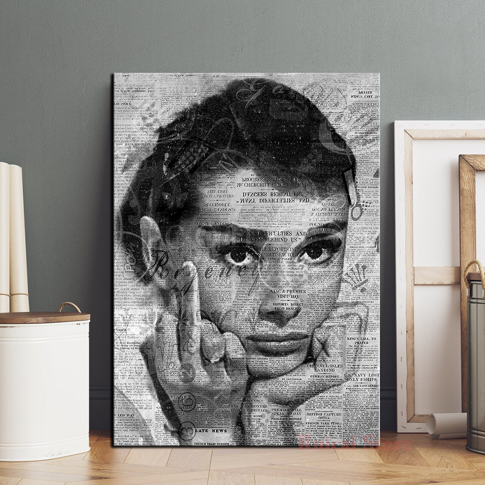 Audrey Hepburn Vintage Poster  - Vintage Fashion Prints For Wall 리뷰 및 가격