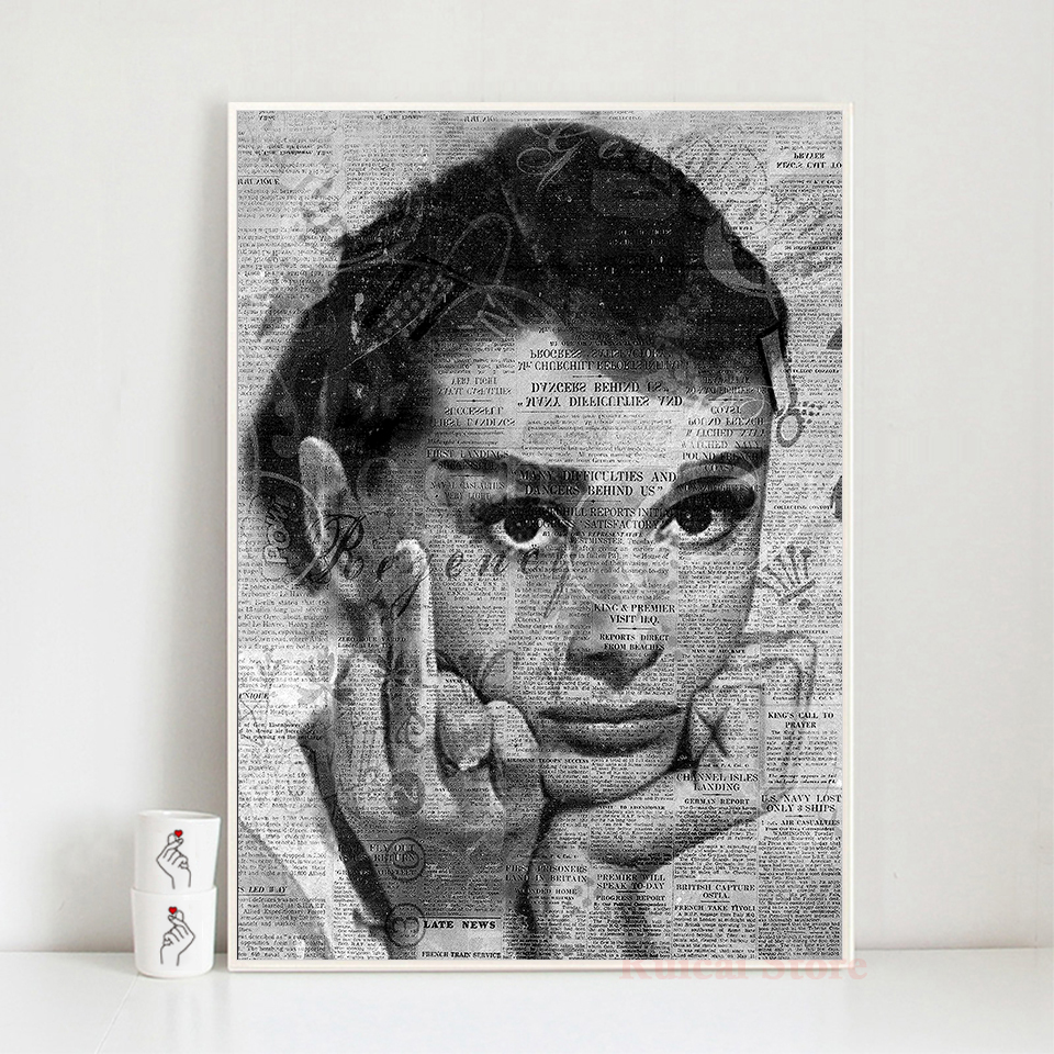 Audrey Hepburn Vintage Poster  - Vintage Fashion Prints For Wall 리뷰 및 가격