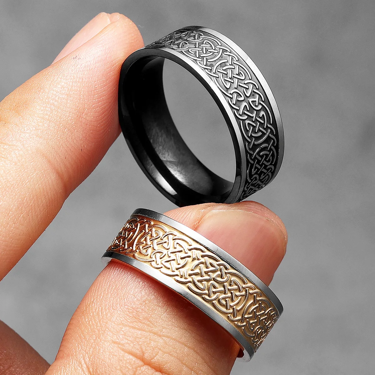 Viking Celtic Knot Men Rings S - Vintage Fashion Newtown 리뷰 및 가격
