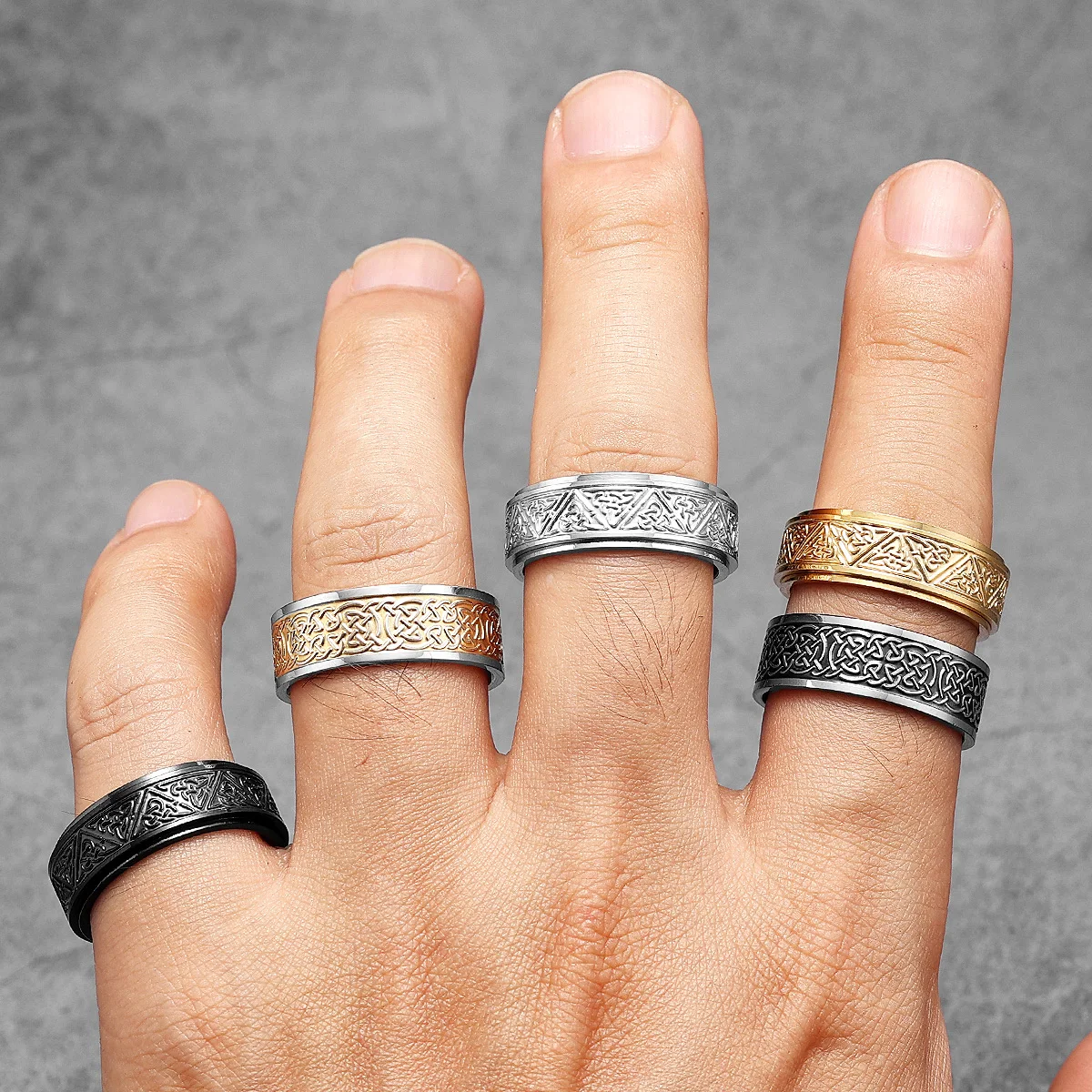 Viking Celtic Knot Men Rings S - Vintage Fashion Newtown 리뷰 및 가격