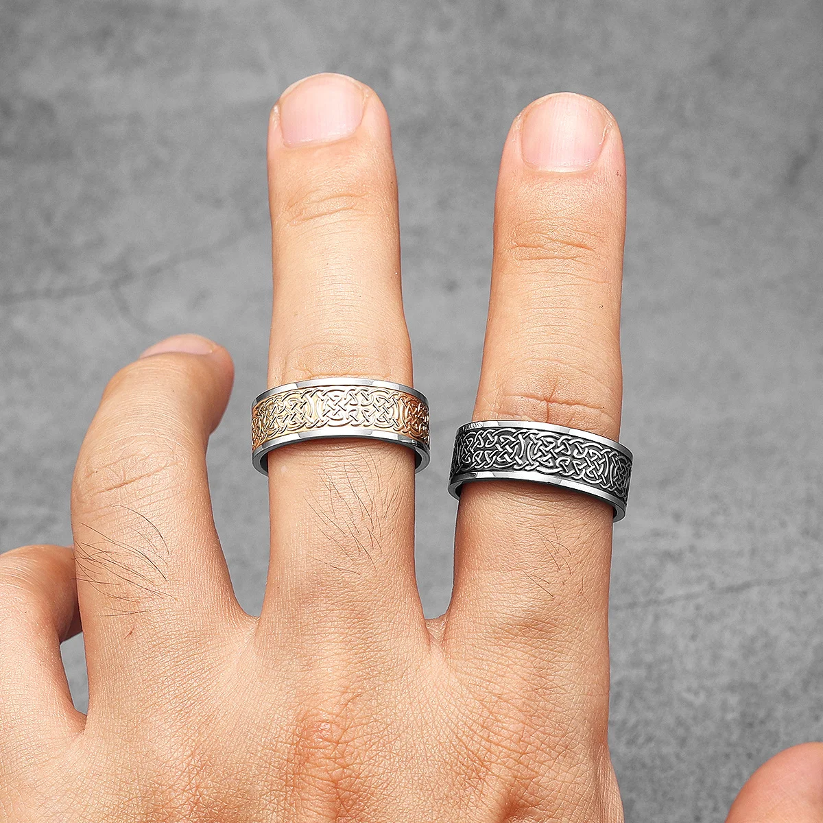 Viking Celtic Knot Men Rings S - Vintage Fashion Newtown 리뷰 및 가격