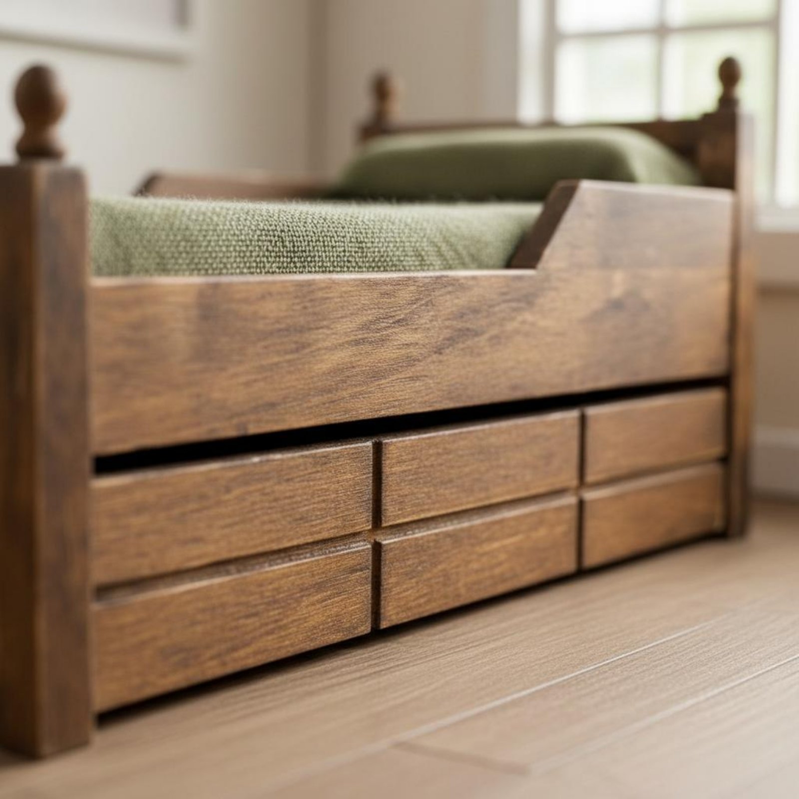 1:12 Scale Wooden Bed Handmade - Vintage Fashion Model 리뷰 및 가격
