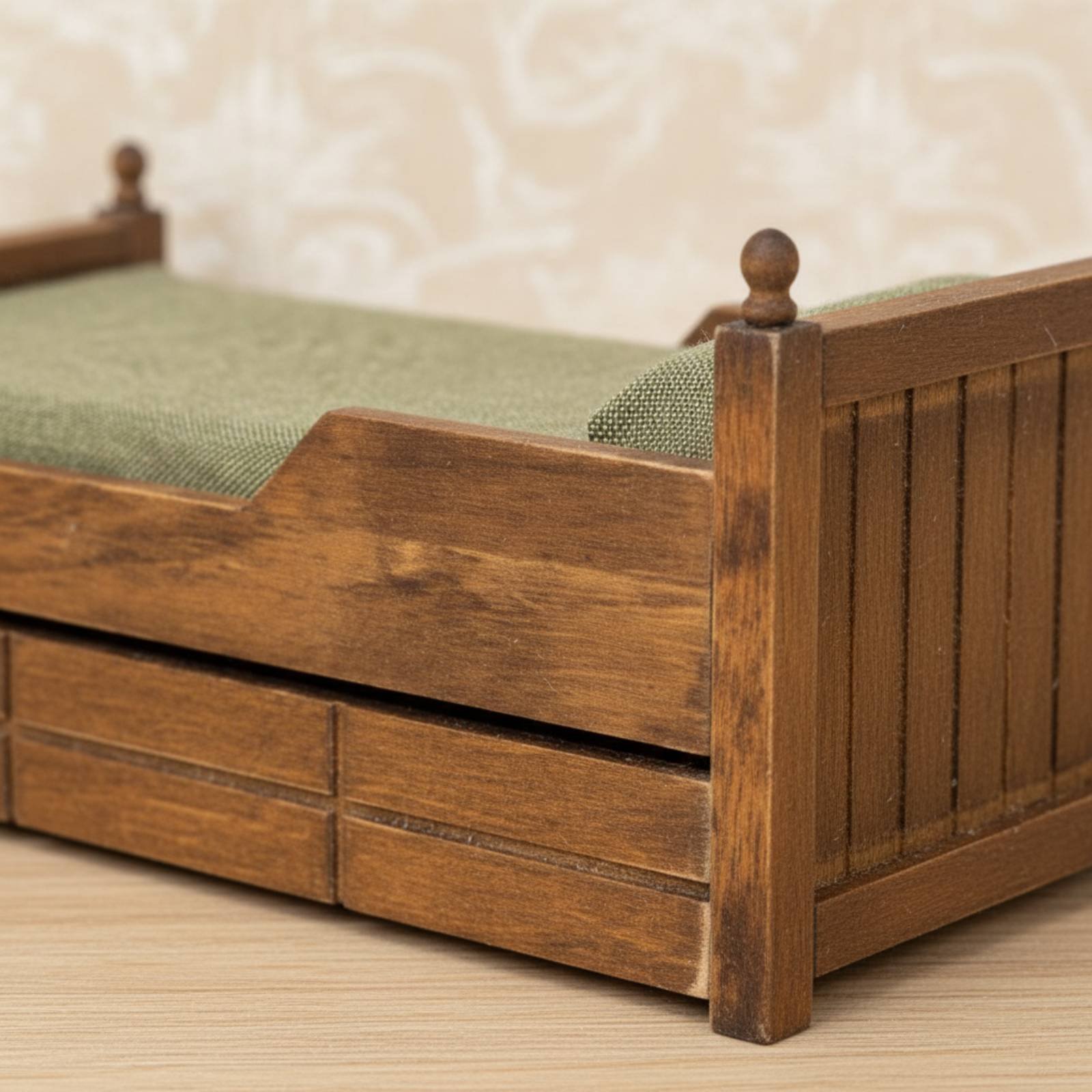 1:12 Scale Wooden Bed Handmade - Vintage Fashion Model 리뷰 및 가격