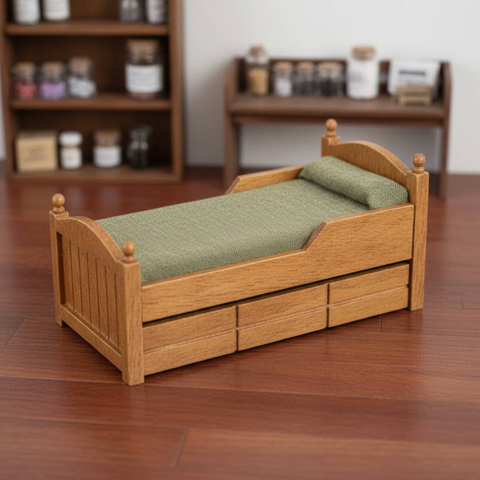 1:12 Scale Wooden Bed Handmade - Vintage Fashion Model 리뷰 및 가격