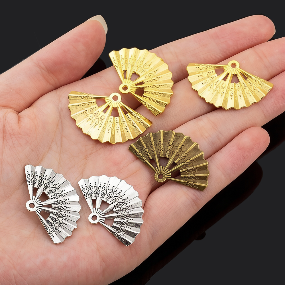 10pcs Vintage Charms Fan 21x33 - Vintage Fashion Earrings 리뷰 및 가격