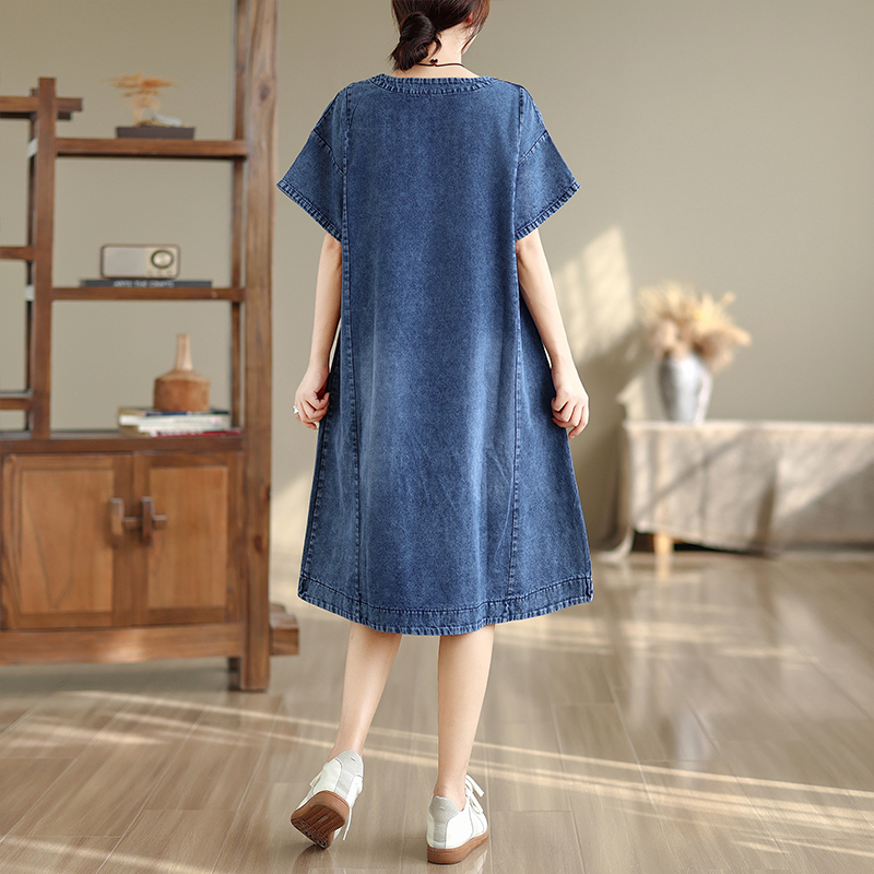 High-End plus Size Midi Dress  - Denim Skirt Midi Vintage 리뷰 및 가격