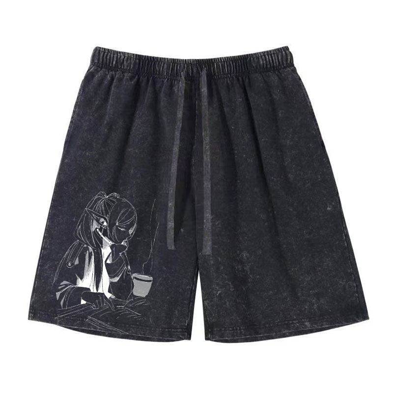 Anime Frieren Shorts Vintage W - Vintage Fashion Model 리뷰 및 가격