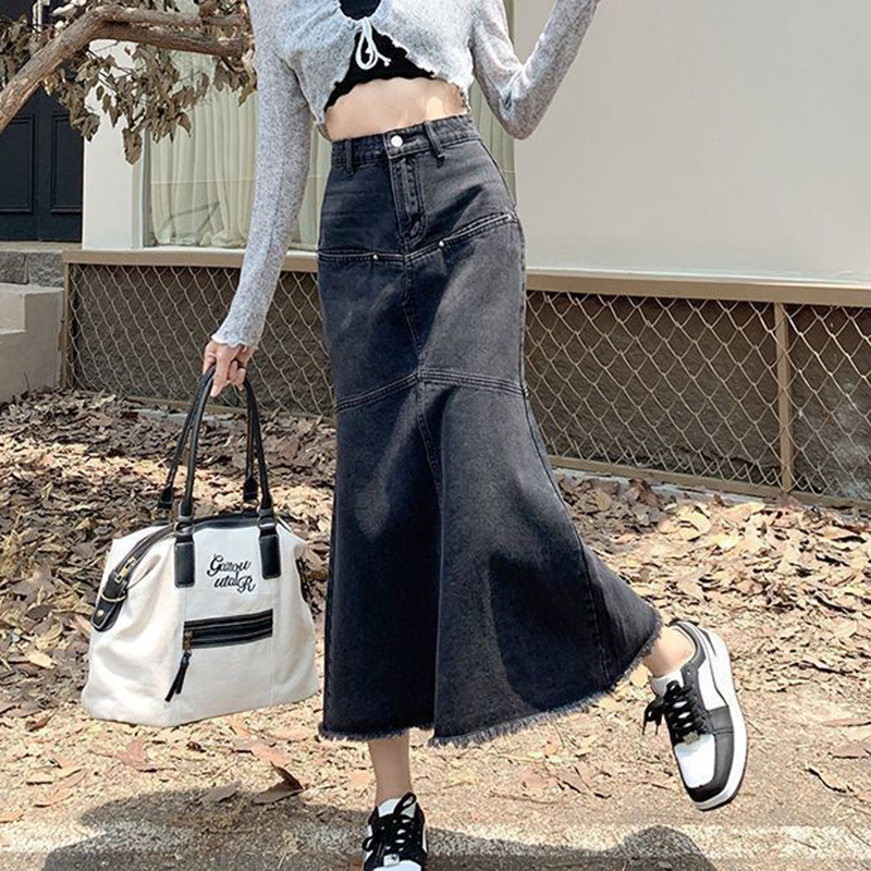 Vintage Women Denim Skirts Loo - Denim Skirt Midi Vintage 리뷰 및 가격
