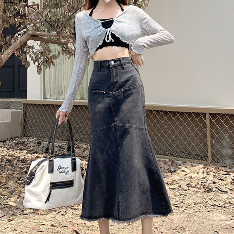 Vintage Women Denim Skirts Loo - Denim Skirt Midi Vintage 리뷰 및 가격