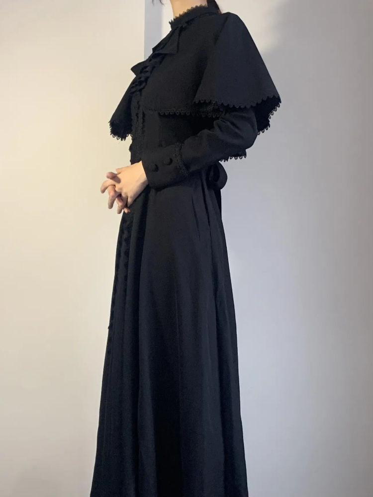 Japanese Gothic  Black Elegant - Vintage Fashion Stores 리뷰 및 가격