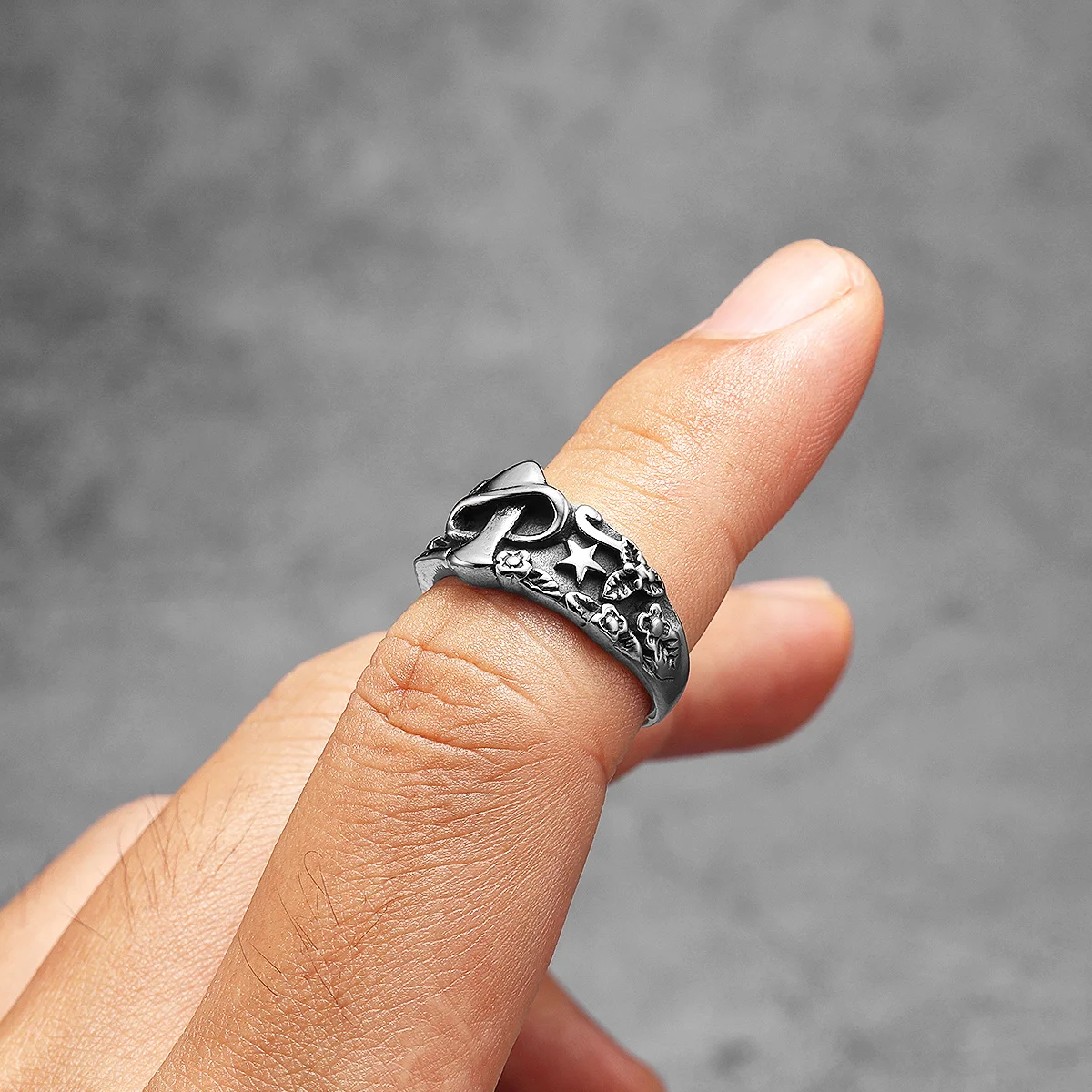 Mushroom Star Men Rings Stainl - Vintage Fashion Newtown 리뷰 및 가격