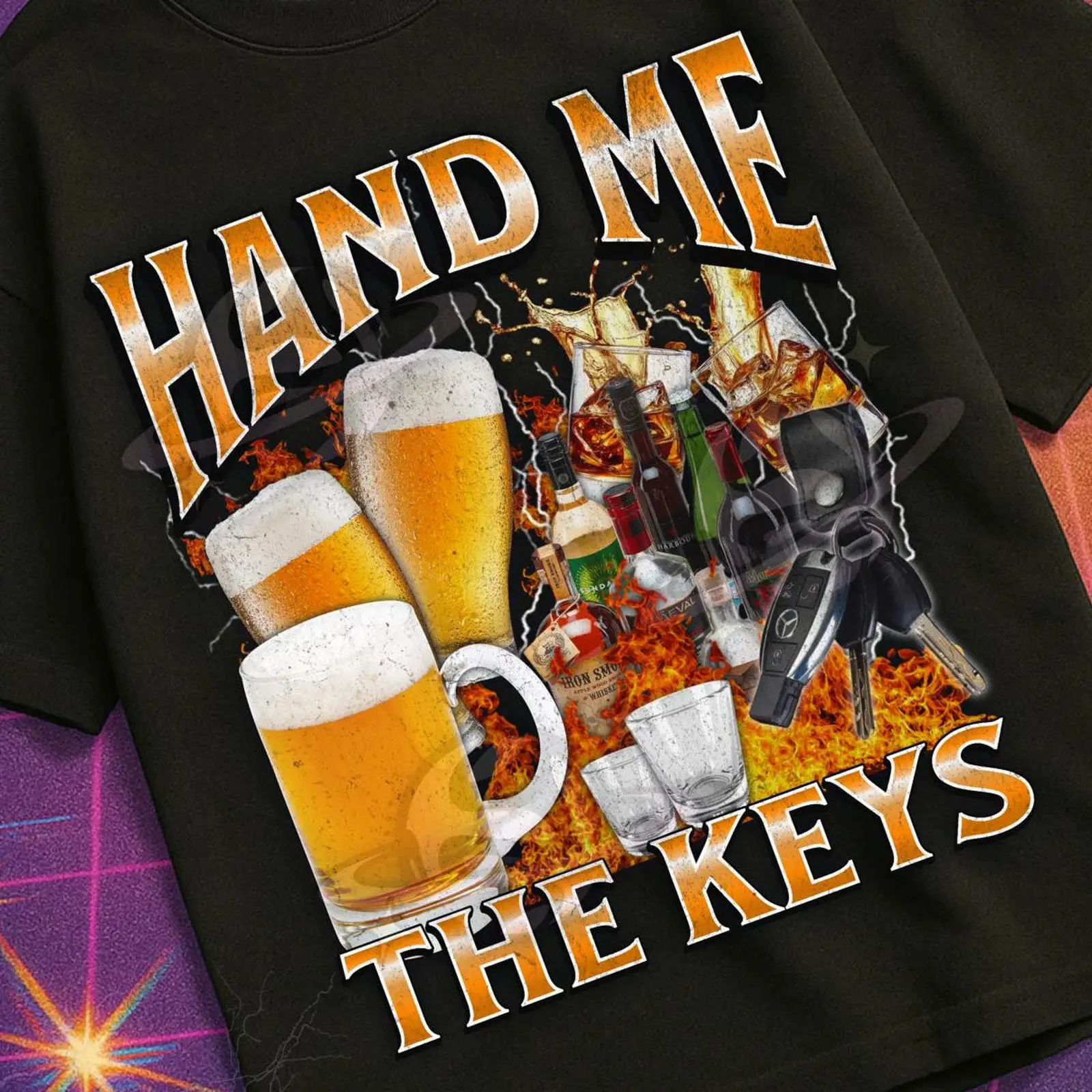 Hand Me The Keys Funny Alcohol - Vintage Fashion Gen Z 리뷰 및 가격