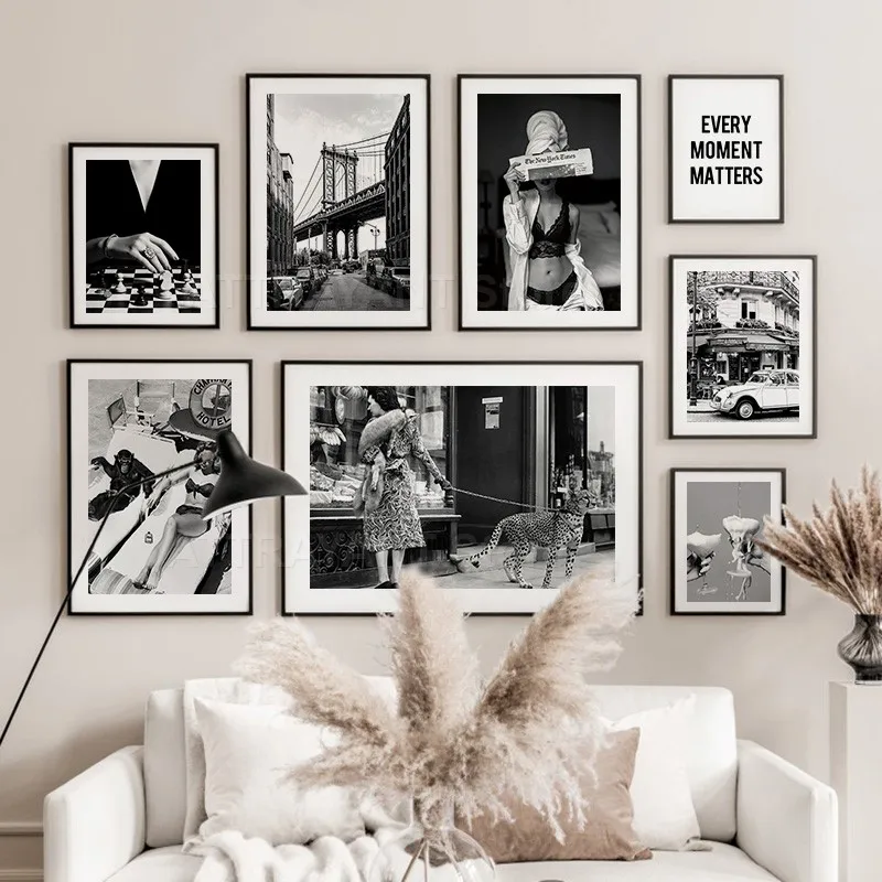 Black and White Vintage Wall A - Vintage Fashion Prints For Wall 리뷰 및 가격