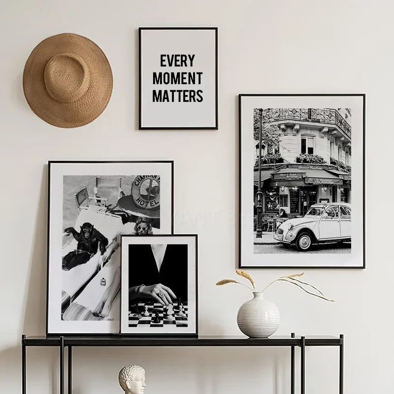 Black and White Vintage Wall A - Vintage Fashion Prints For Wall 리뷰 및 가격