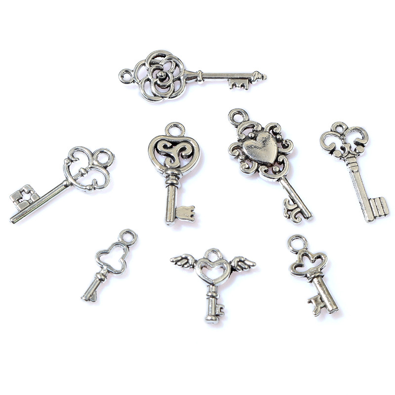50pcs Vintage Small Key Charms - Vintage Fashion Stores 리뷰 및 가격