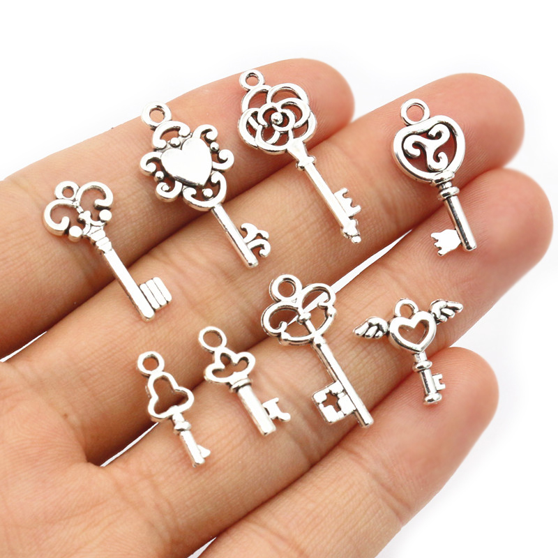 50pcs Vintage Small Key Charms - Vintage Fashion Stores 리뷰 및 가격