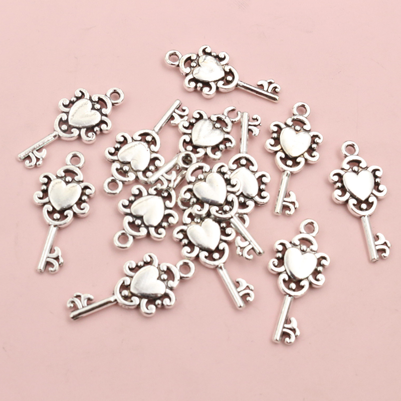 50pcs Vintage Small Key Charms - Vintage Fashion Stores 리뷰 및 가격