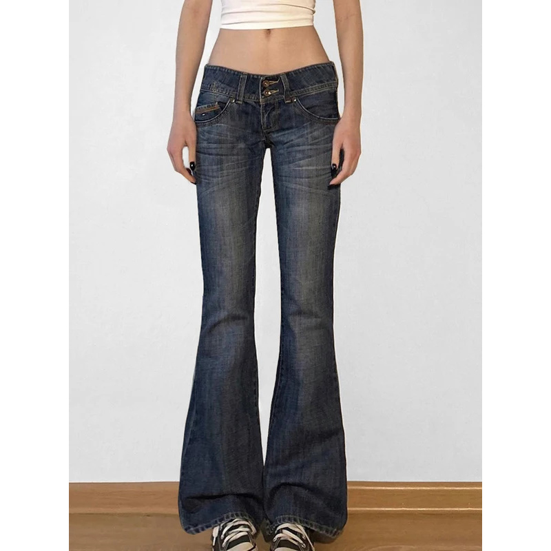 Weekeep Vintage y2k Flared Jea - Mom Jean High Rise 리뷰 및 가격