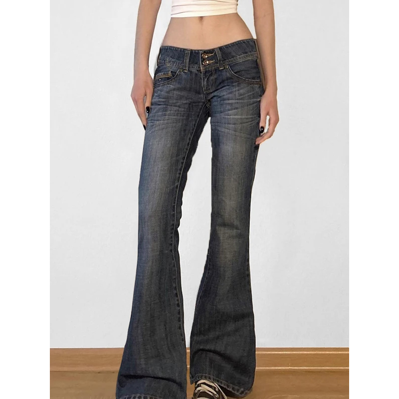 Weekeep Vintage y2k Flared Jea - Mom Jean High Rise 리뷰 및 가격