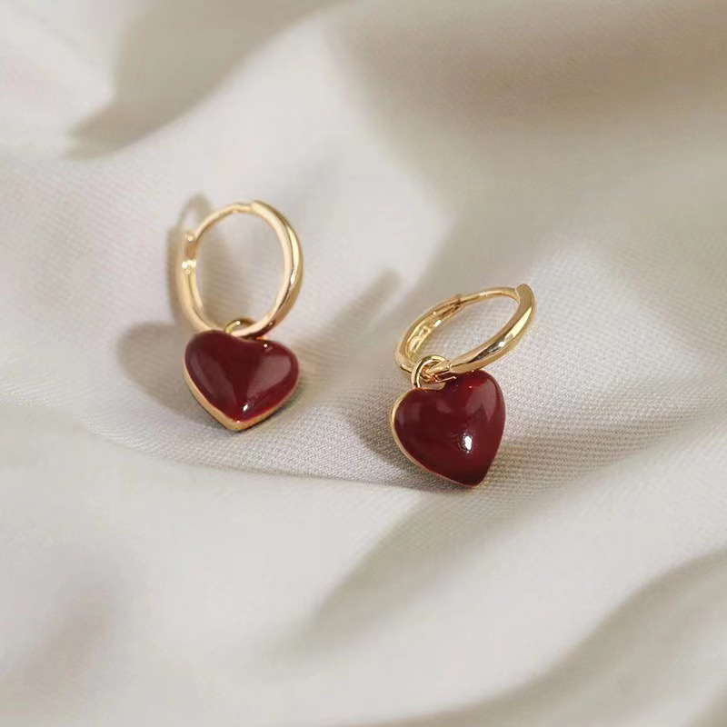 Simple Love Heart Dangle Earri - Vintage Fashion Coloring Pages 리뷰 및 가격
