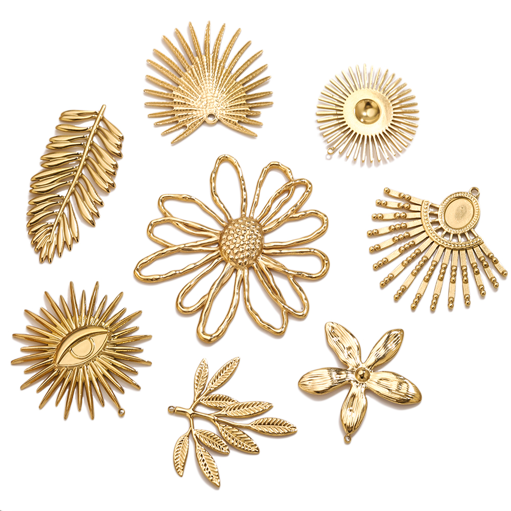 5pcs Stainless Steel Flower Ch - Vintage Fashion Earrings 리뷰 및 가격