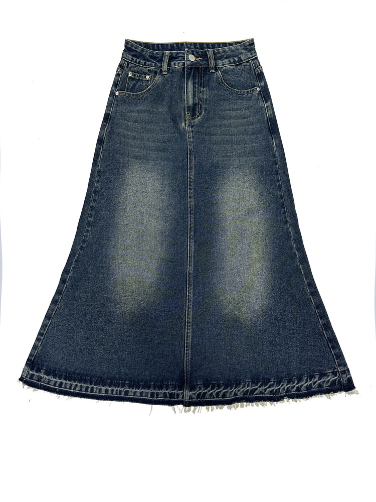 High Waist Vintage A-line Jean - Denim Skirt Midi Vintage 리뷰 및 가격