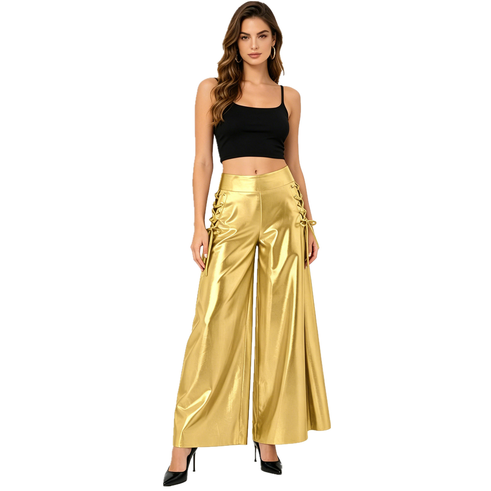 Women Halloween Carnival 70s D - Wide Leg Trouser 70S 리뷰 및 가격