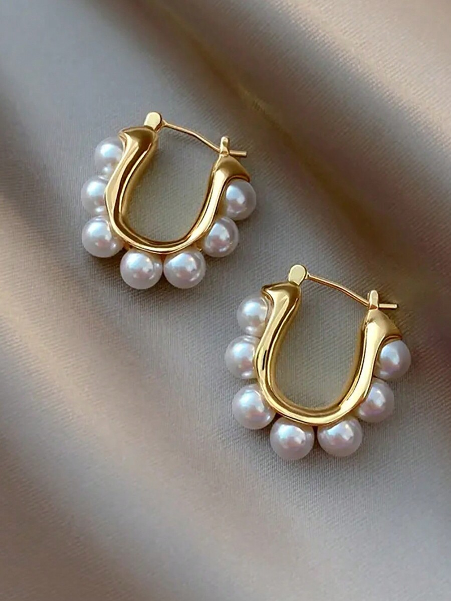 2pcs Vintage French Faux Pearl - Vintage Fashion Wear 리뷰 및 가격