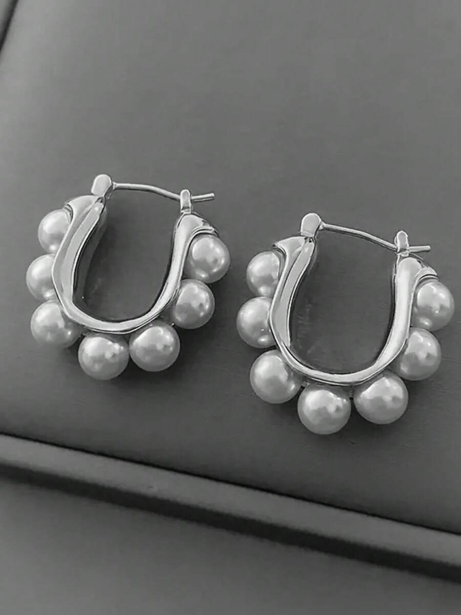 2pcs Vintage French Faux Pearl - Vintage Fashion Wear 리뷰 및 가격