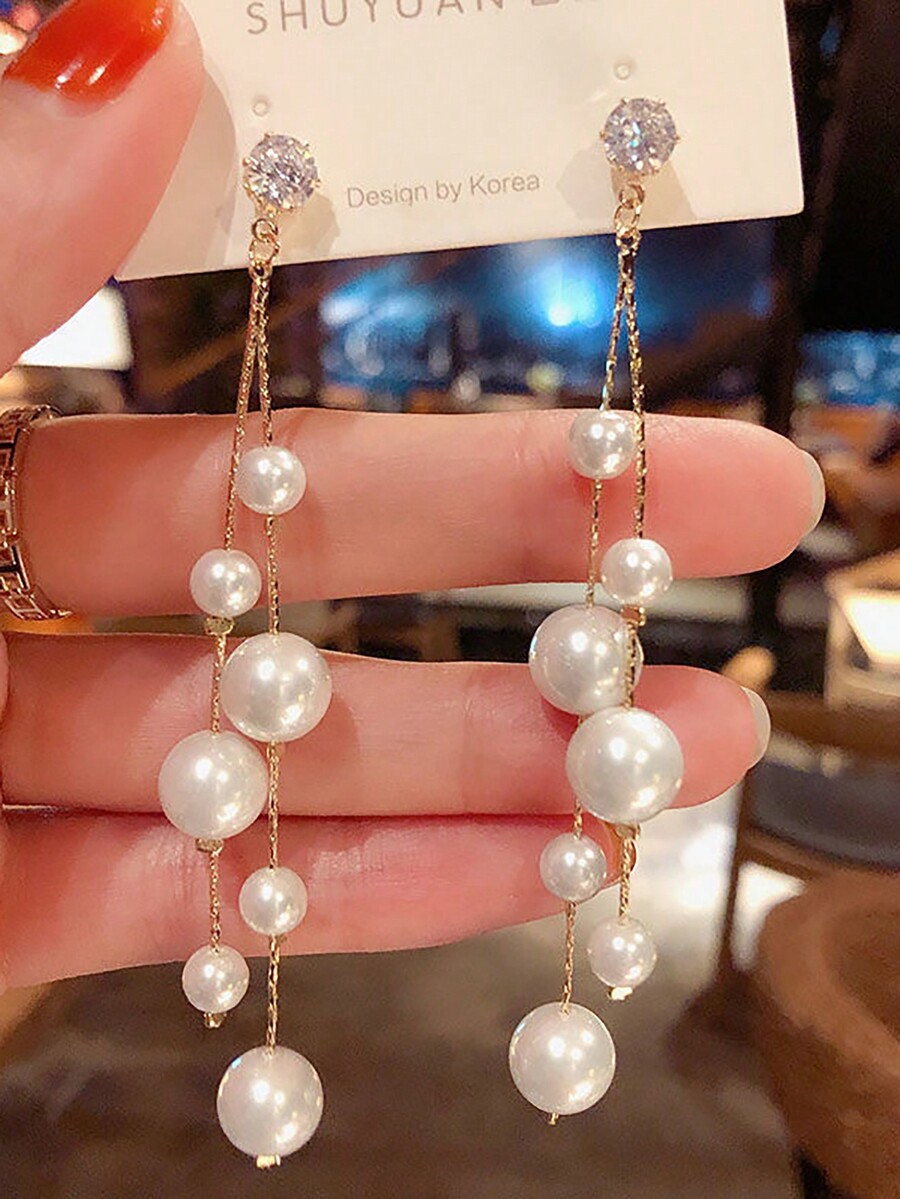 2pcs Vintage French Faux Pearl - Vintage Fashion Wear 리뷰 및 가격