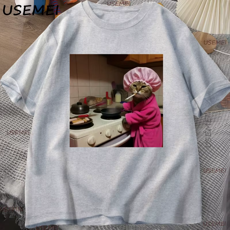 Funny Housewife Cat T-Shirt Vi - Vintage Fashion Gen Z 리뷰 및 가격