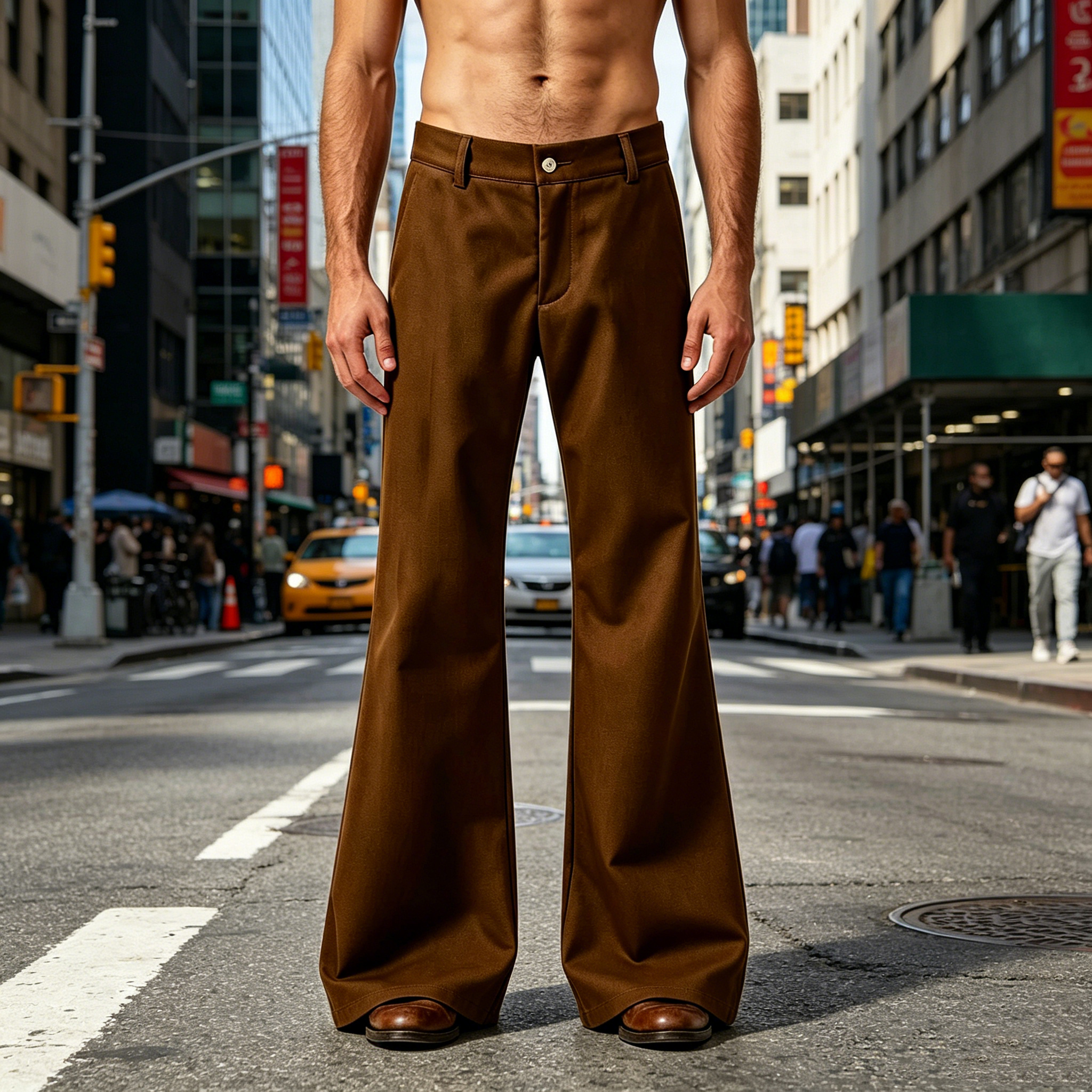 Men's Flare Pants 70s Retro Hi - Wide Leg Trouser 70S 리뷰 및 가격