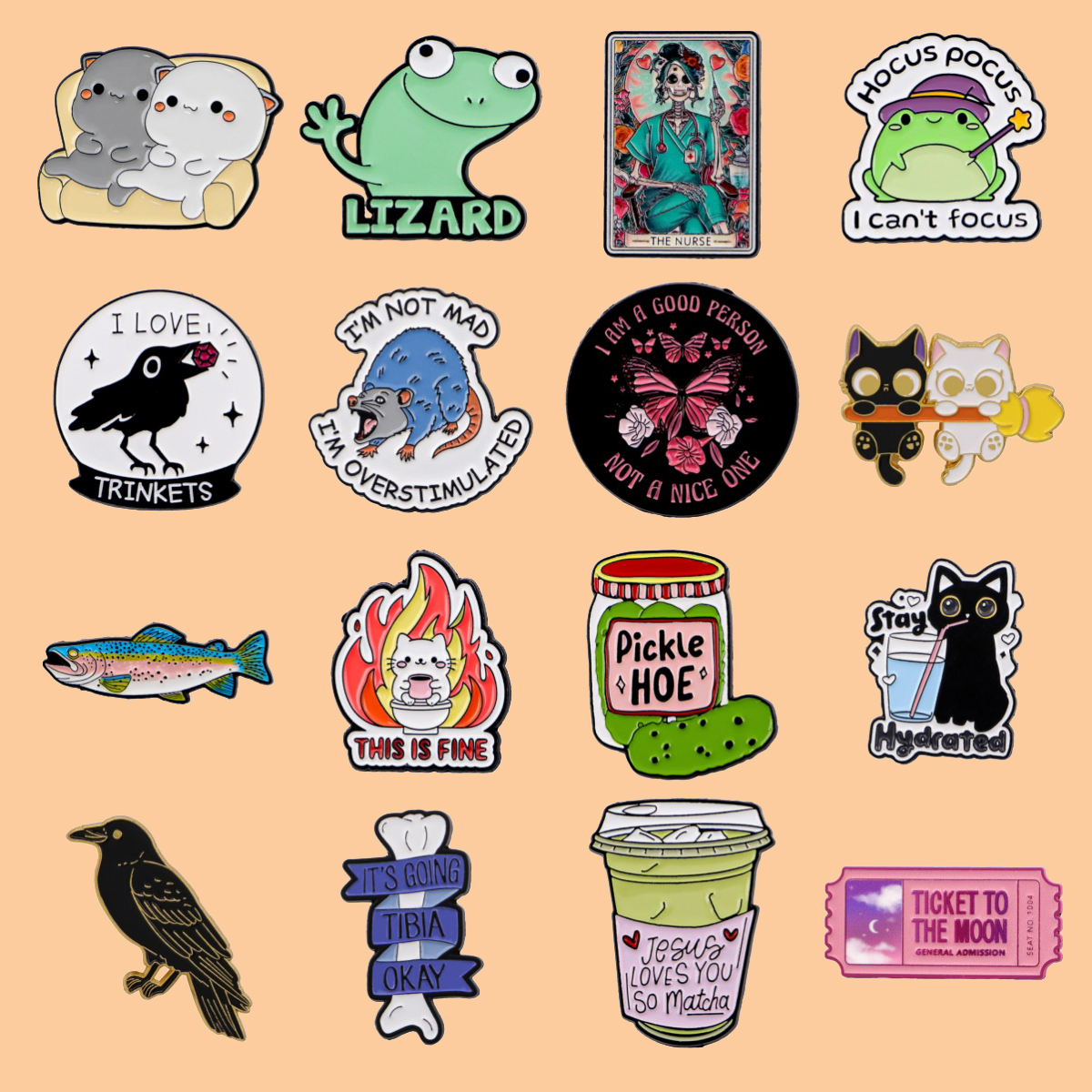 Cute Cat Quote Enamel Pin Anim - Vintage Fashion Quotes 리뷰 및 가격