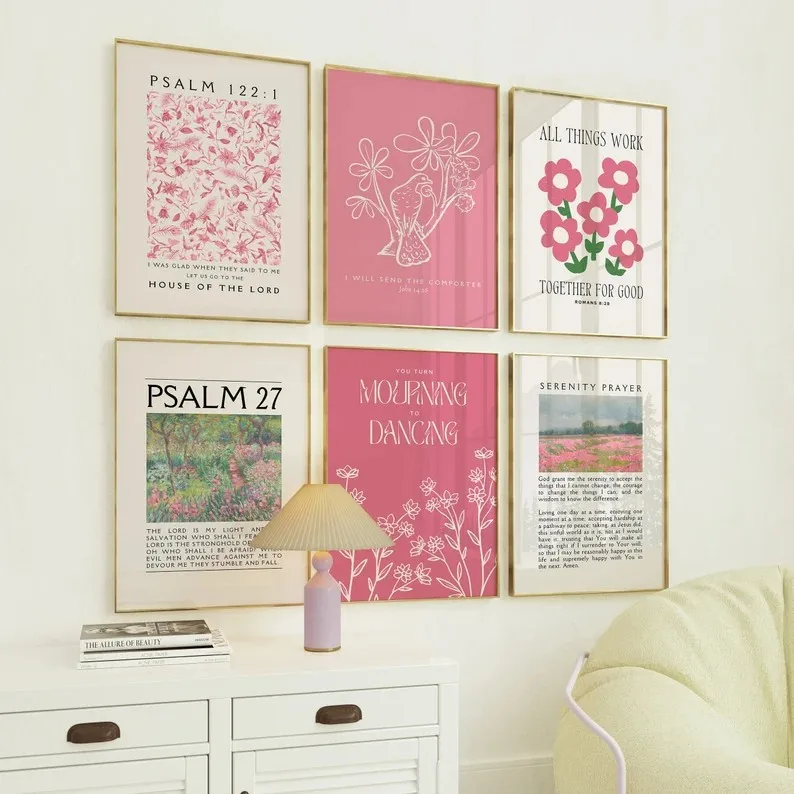 Minimalist Canvas Posters Pink - Vintage Fashion Prints For Wall 리뷰 및 가격