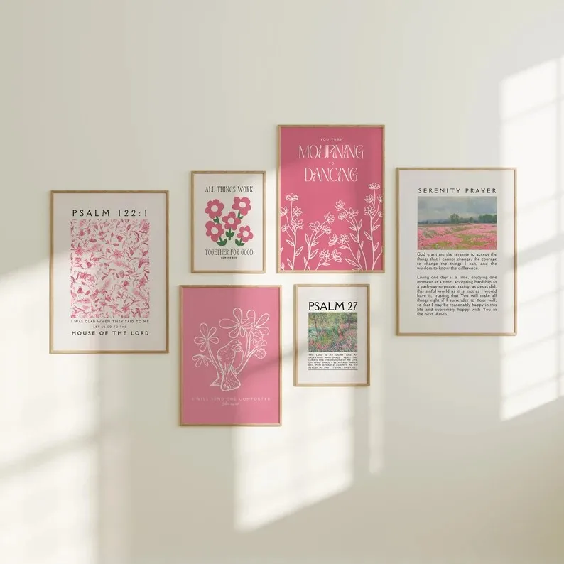 Minimalist Canvas Posters Pink - Vintage Fashion Prints For Wall 리뷰 및 가격
