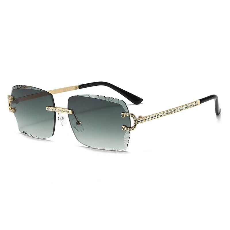 Fashion Rimless Square Sunglas - Vintage Fashion Brands 리뷰 및 가격